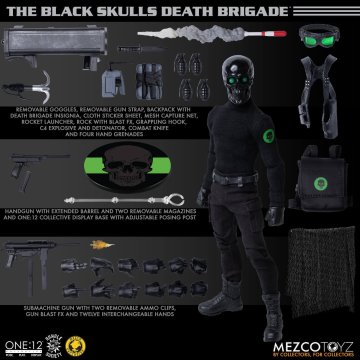 Mezco One:12 Collective Black Skulls Death Brigade